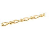 Etched Figaro Chain Gold Necklace