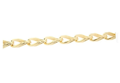 14k GP Gold Multi Link Chain Necklace