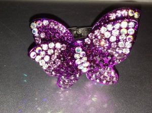 Austrian Crystal Purple Butterfly Ring - Medium