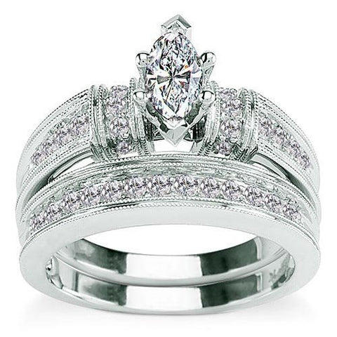 Bridal Diamond Wedding and Engagement Ring Set