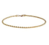 18K Gold Overlay Petite Rope Chain Bracelet