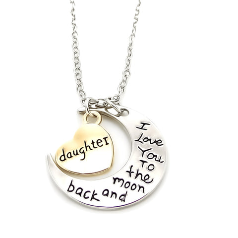 Daughter "I Love You To The Moon" Charm Necklace