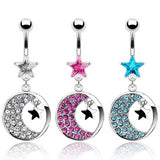 Copy of Crystal Three Ring Hoops Belly Jewelry