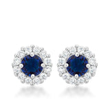 Bella Bridal Princess Earrings in Blue