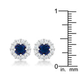 Bella Bridal Princess Earrings in Blue