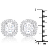 5.14(ct) Cushion Pave Stud Earrings