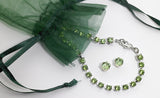 Swarovski Crystal Holiday Bracelet & Earring Sets  in Sterling Silver Finish
