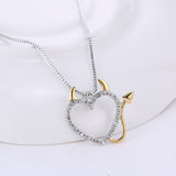 Li'l Devil Heart Crystal Necklace