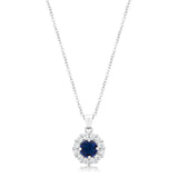 Bella Bridal Princess Pendant in Blue