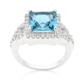 Princess Cut Parisian French Blue Ring