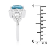 Princess Cut Parisian French Blue Ring