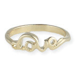 Love Ring in Gold Overlay