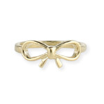 Bow Ring in Gold Overlay