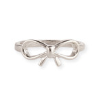 Bow Ring in Silver Overlay