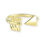 Arrow Ring in Gold Overlay