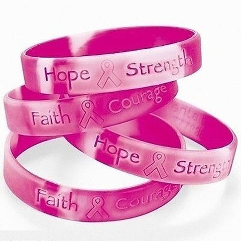 Pink Ribbon of Hope Breast Cancer Awareness Bracelets (Set of TWO)