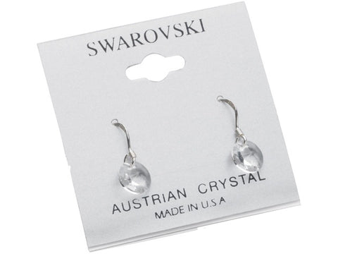 .925 Sterling Silver & Swarovski Crystal dangle Earrings: Clear Ice