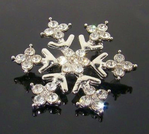 Snowflake Crystal Brooch