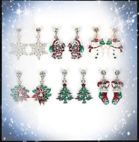 Austrian Crystal Sparkling Holiday Earrings