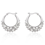 .925 Filigree Hoop Earrings