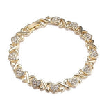 Hugs & Kisses Bracelet in Swarovski Crystal Elements