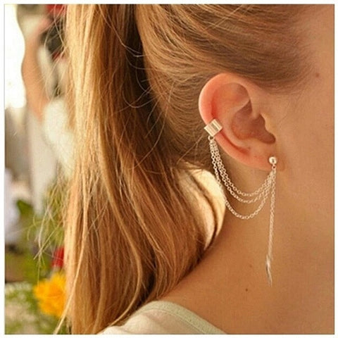 Golden Leaf Ear Cuff