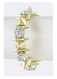 Gold Spiked Crystal Bracelet