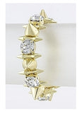 Silver Spiked Crystal Bracelet