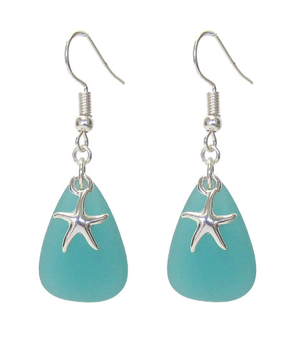 Aqua Starfish Earrings