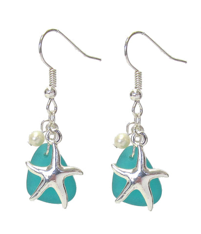Starfish and Pearl Earrings
