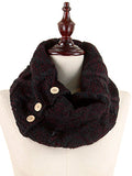Button accent infinity scarf