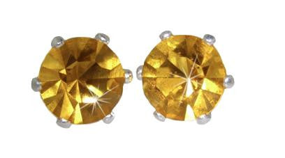 Swarovski Crystal Stud Earrings : Jonquil in Sterling