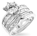 Formal Silver Engagement Set