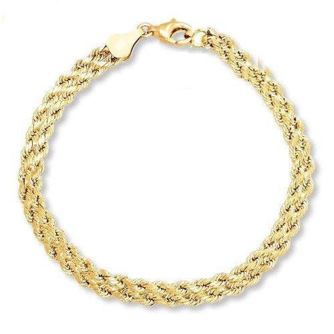 14k Gold Rope Necklace - 16 inches
