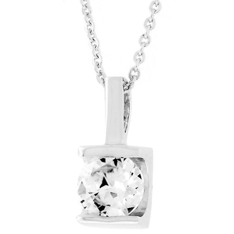 Classic Framed Solitaire Pendant