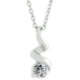 White Gold Twist Pendant