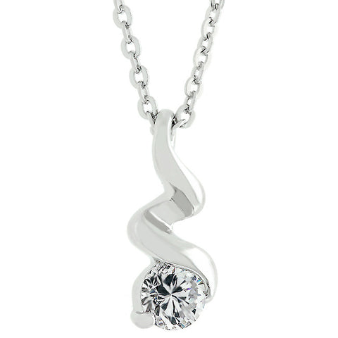 White Gold Twist Pendant