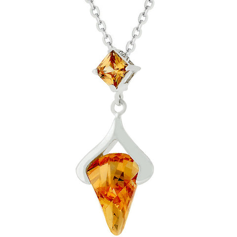 Champagne Trillion Drop Pendant
