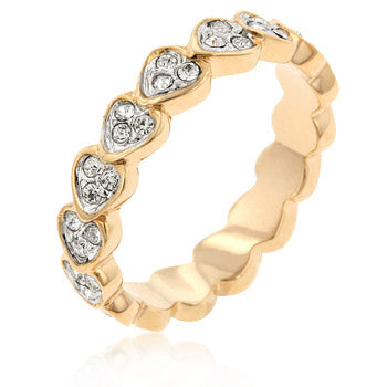Rose Gold Heart Eternity Ring