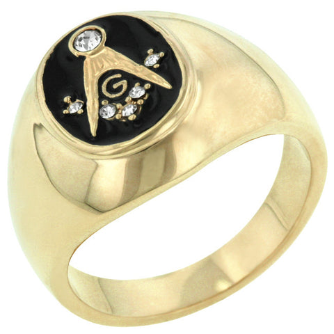 Masonic Ring in Onyx