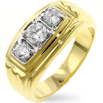 Gold Triplet Ring