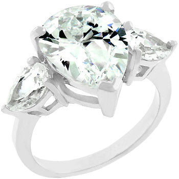 Pear Triplet Ring