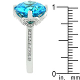 Royal Aqua Solitaire Ring