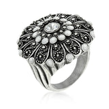 Antique Silver Crest Ring