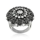 Antique Silver Crest Ring