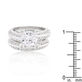 Round Cut Pave Ring Set