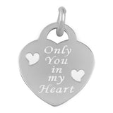 .925 Sterling Silver Love Always Heart Pendant