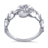 Sterling Silver Triple Plumeria Flower Ring