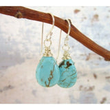 Turquoise Wire Wrapped Earrings